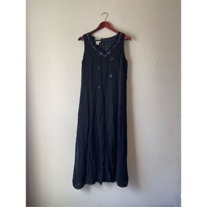 NWT April Cornell embroidered floral chiffon maxi dress size‎ medium